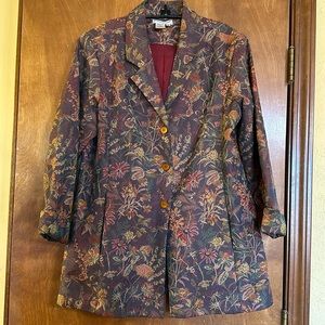 Fancy Coldwater Creek tapestry fully lined jacket. Size 18